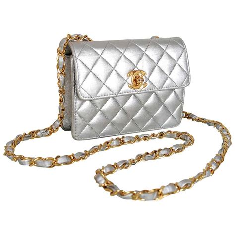 chanel silver metal bag|chanel bags silver hardware.